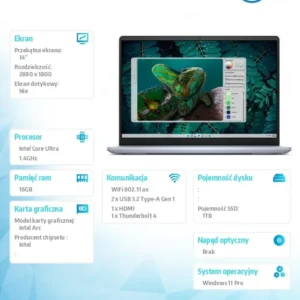 Dell Notebook Inspiron Plus 7440 | Win11Pro Ultra | 16GB | 1TB SSD