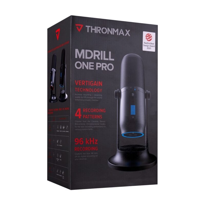 Mikrofon Thronmax MDrill One Pro | USB-C | 96kHz/24bit | 4 Tryby | Jet Black
