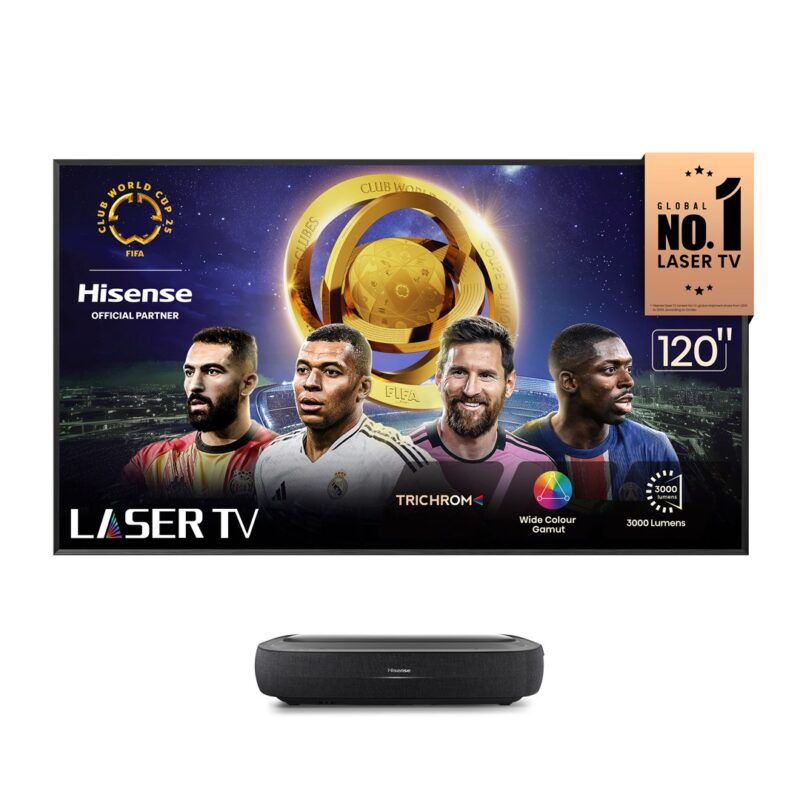 Hisense 120L9HD | Laser TV 120″ | 4K UHD | Trójlaserowy | Android TV | Ekran ALR w Zestawie