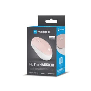 NATEC MYSZ BEZPRZEWODOWA HARRIER 2 1600DPI BLUETOOTH 5.1 BIAŁO-RÓŻOWA NMY-1962