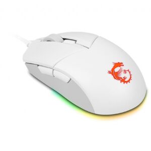 MSI CLUTCH GM11 WHITE myszka Oburęczny USB Typu-A Optyczny 5000 DPI