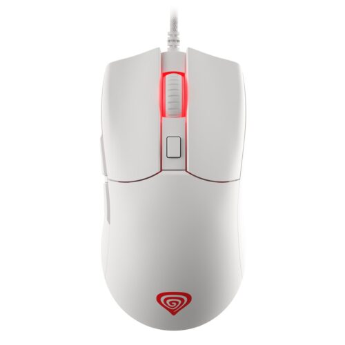 Mysz dla graczy Genesis Krypton 750 lekka 8000 DPI PAW3333 RGB Biała gamingowa