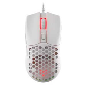 Mysz dla graczy Genesis Krypton 750 lekka 8000 DPI PAW3333 RGB Biała gamingowa