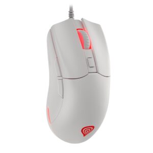 Mysz dla graczy Genesis Krypton 750 lekka 8000 DPI PAW3333 RGB Biała gamingowa