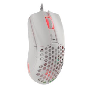 Mysz dla graczy Genesis Krypton 750 lekka 8000 DPI PAW3333 RGB Biała gamingowa