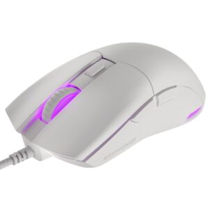 Mysz dla graczy Genesis Krypton 750 lekka 8000 DPI PAW3333 RGB Biała gamingowa