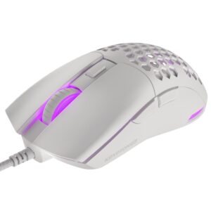 Mysz dla graczy Genesis Krypton 750 lekka 8000 DPI PAW3333 RGB Biała gamingowa