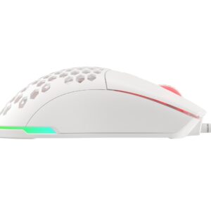 Mysz dla graczy Genesis Krypton 750 lekka 8000 DPI PAW3333 RGB Biała gamingowa
