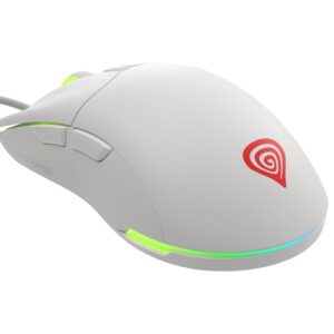 Mysz dla graczy Genesis Krypton 750 lekka 8000 DPI PAW3333 RGB Biała gamingowa