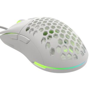 Mysz dla graczy Genesis Krypton 750 lekka 8000 DPI PAW3333 RGB Biała gamingowa