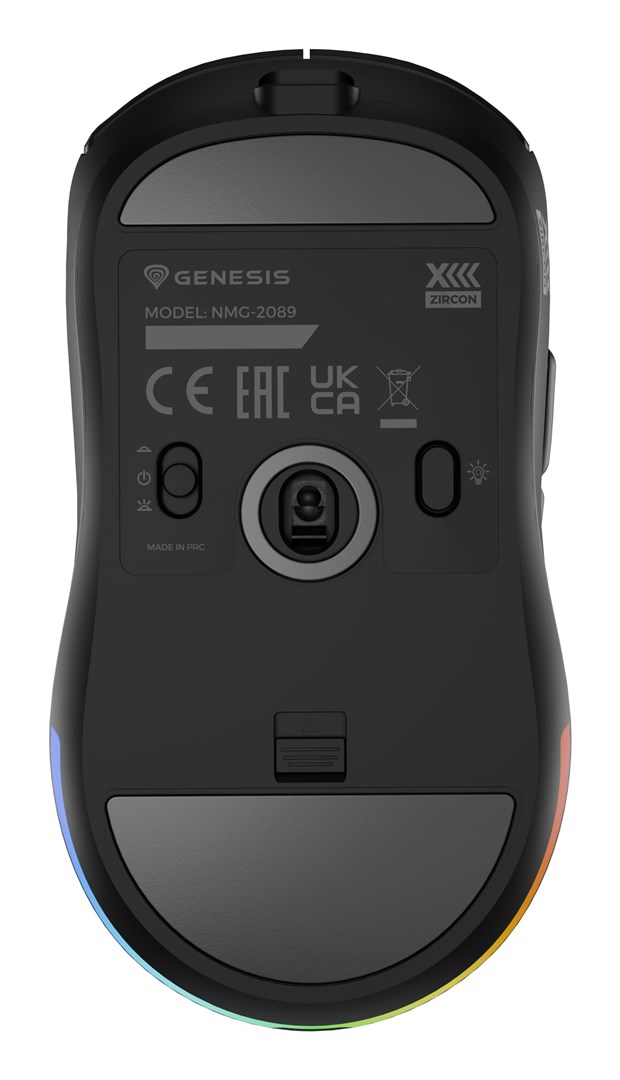 GENESIS Zircon XIII myszka Gaming Oburęczny RF Wireless + USB Type-C Optyczny 26000 DPI