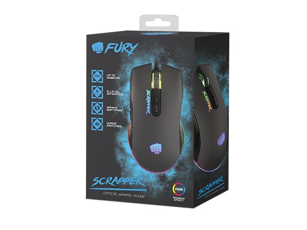 FURY MYSZ DLA GRACZY SCRAPPER 6400DPI RGB NFU-1699