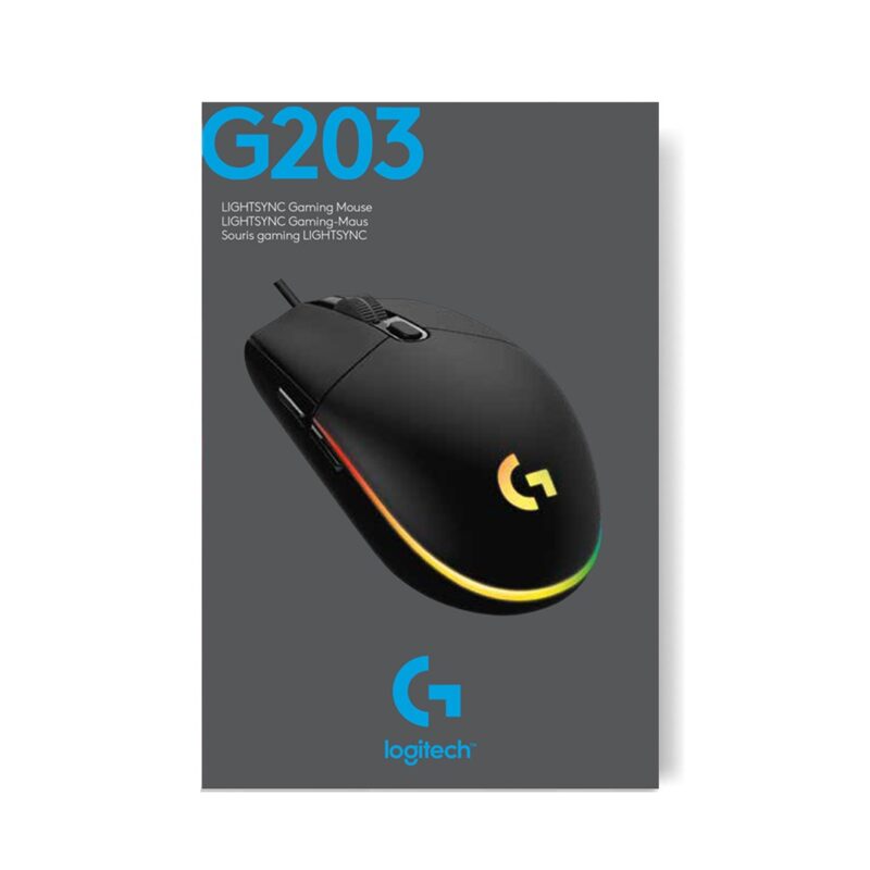 Logitech G G203 Lightsync myszka Gaming USB Typu-A 8000 DPI
