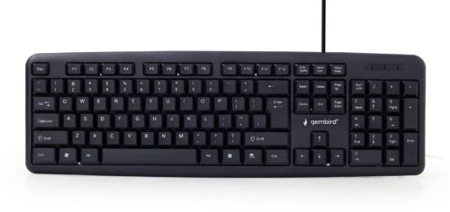 Gembird KB‑U‑103 | Klasyczna klawiatura USB | Czarna 104‑klawisze