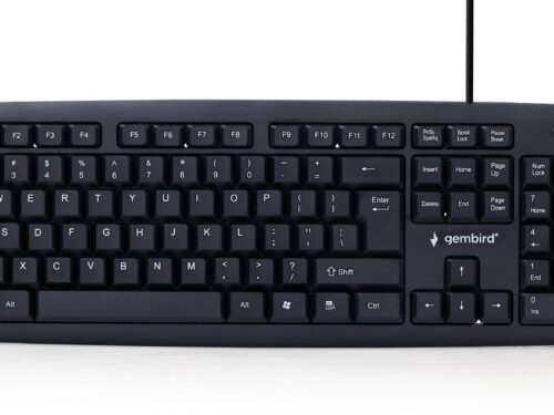 Klawiatura GEMBIRD KB-U-103 (USB 2.0; (US); kolor czarny)