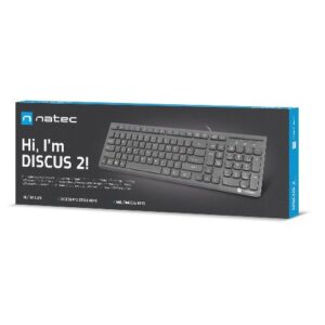 NATEC KLAWIATURA DISCUS 2 US SLIM CZARNA NKL-1829