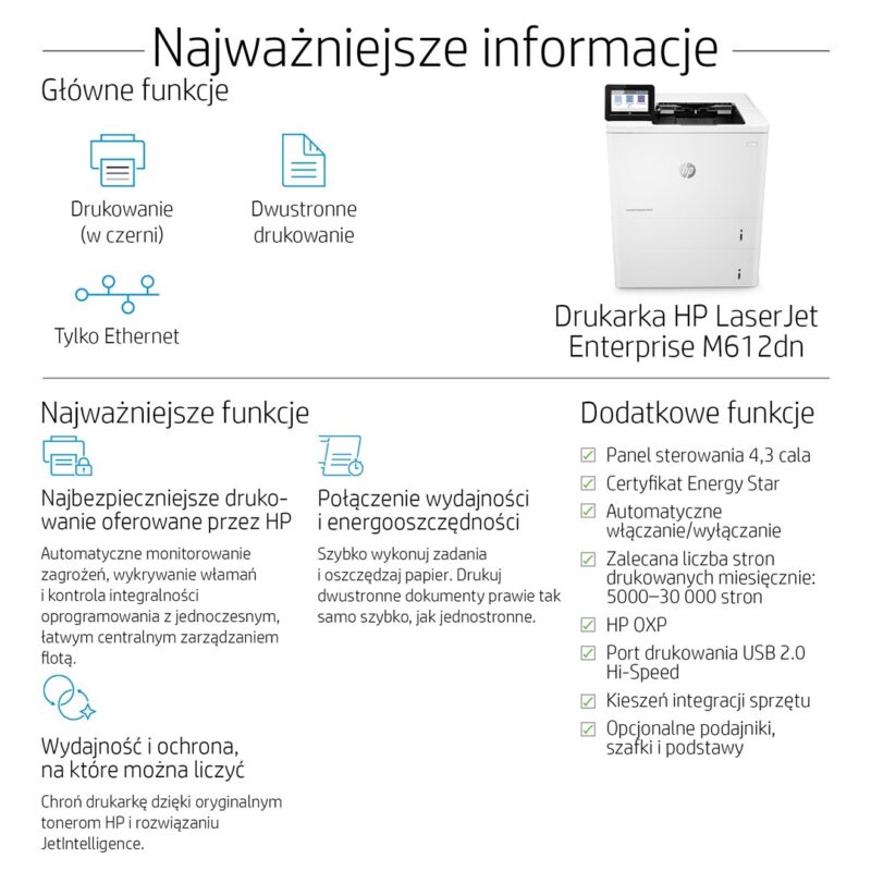 DRUKARKA HP LaserJet Enterprise M612dn
