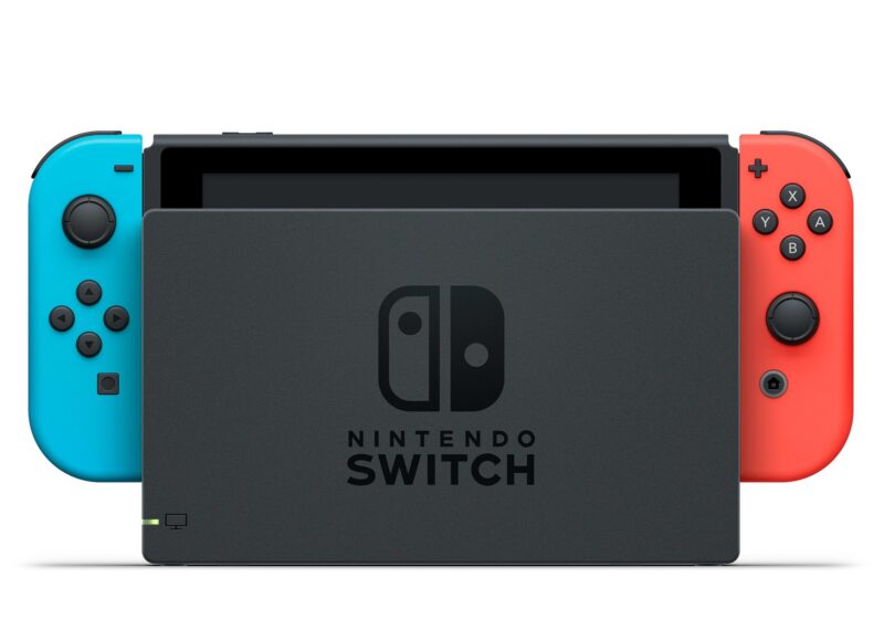 Nintendo Switch 32 GB | Konsola przenośna do gier | Wi-Fi | Szaro-Czerwono-Niebieska