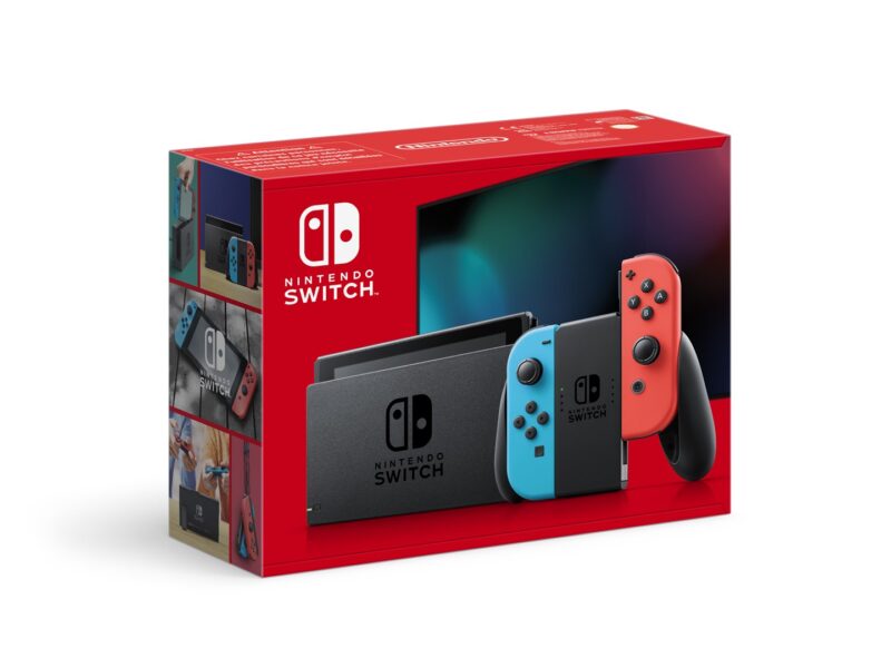 Nintendo Switch 32 GB | Konsola przenośna do gier | Wi-Fi | Szaro-Czerwono-Niebieska