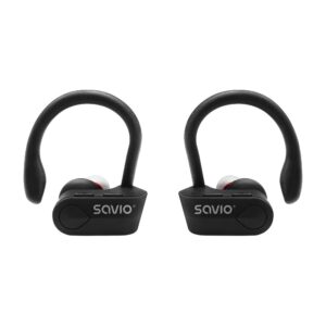 Słuchawki bezprzewodowe SAVIO TWS-03 (bluetooth; bezprzewodowe, Bluetooth; z wbudowanym mikrofonem; kolor czarny