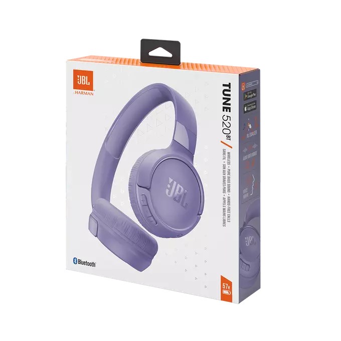 Słuchawki JBL TUNE 520 BT (purple, bezprzewodowe, nauszne)
