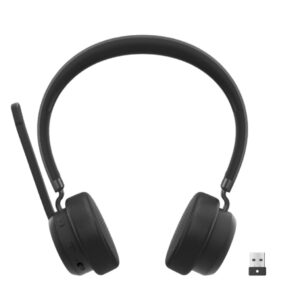 Lenovo Wireless VoIP Headset Zestaw słuchawkowy Bezprzewodowy Opaska na głowę Biuro/centrum telefoniczne Bluetooth Czarny
