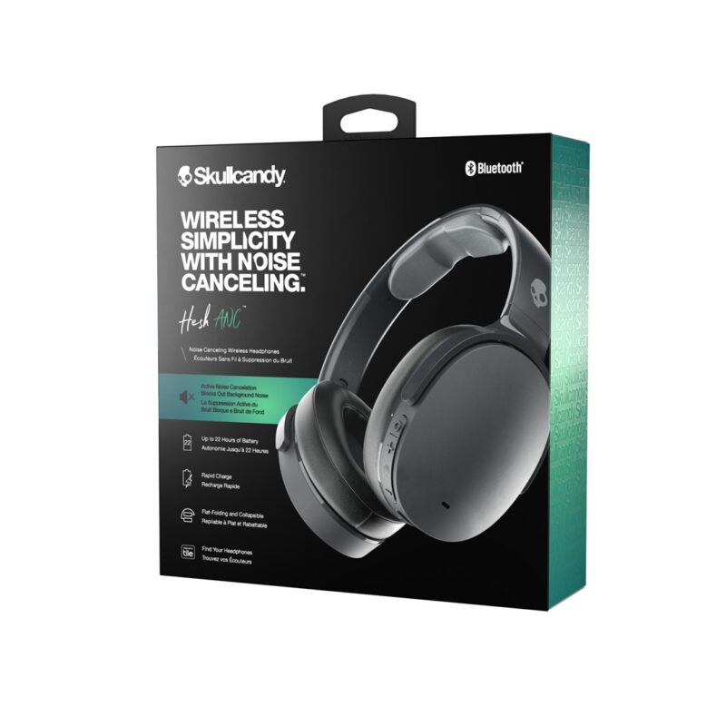 Skullcandy (Czaszka) | Słuchawki bezprzewodowe | Hesh ANC | Łączność bezprzewodowa | Nauszne | Redukcja szumów | Łączność bezprzewodowa | Prawdziwa czerń
