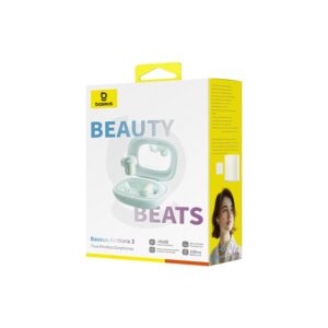 Baseus AirNora 3 | Zielone słuchawki TWS Bluetooth z ANC
