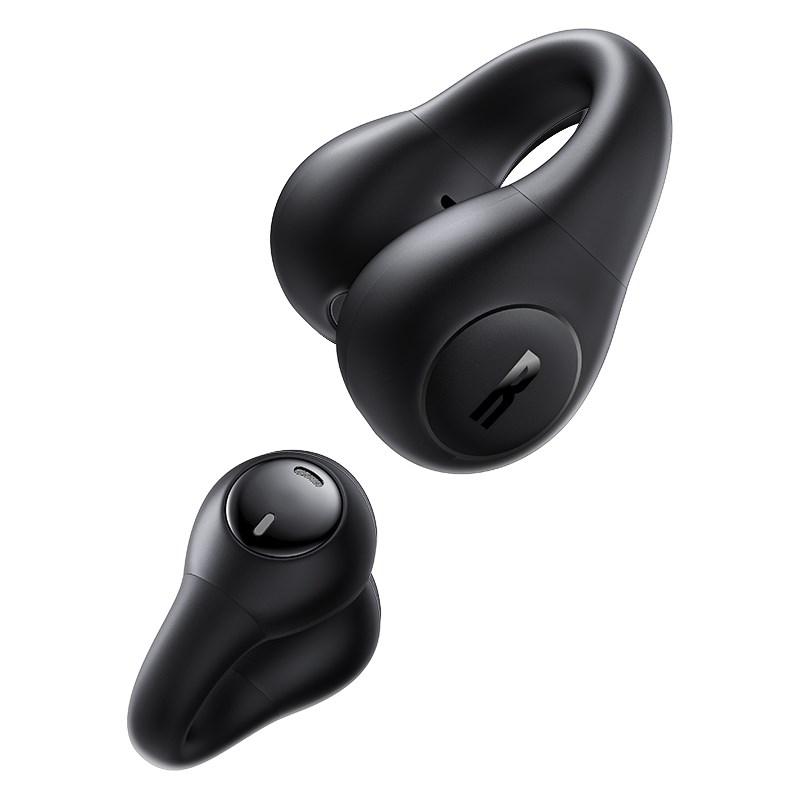 Baseus 15 Clip | Czarne słuchawki powietrzne Open‑Ear Bluetooth