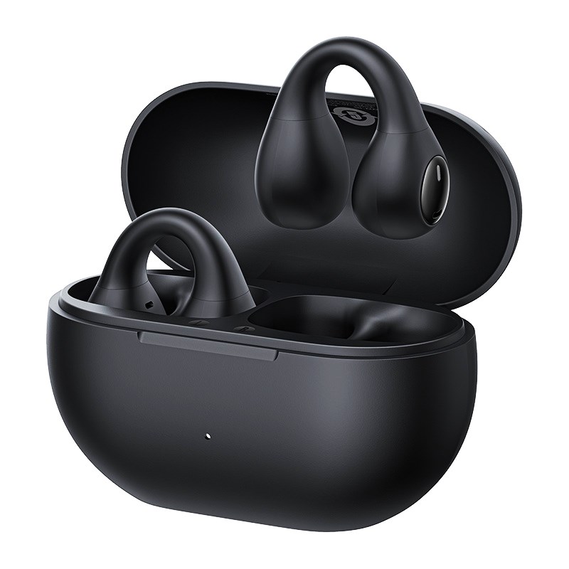 Baseus 15 Clip | Czarne słuchawki powietrzne Open‑Ear Bluetooth