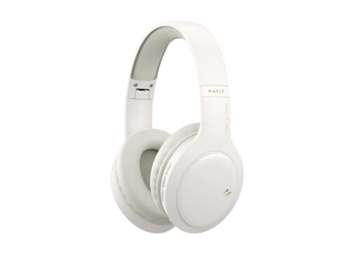 Havit H633BT | Beżowe słuchawki nauszne Bluetooth z mikrofonem