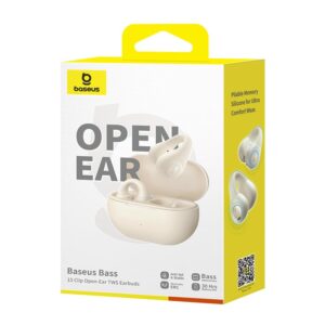 Słuchawki powietrzne Baseus Bass 15 Clip Open-Ear (biały)