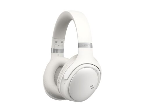 Havit H630BT | Beżowe słuchawki Bluetooth nauszne | Bezprzewodowe | Mikrofon | Składane