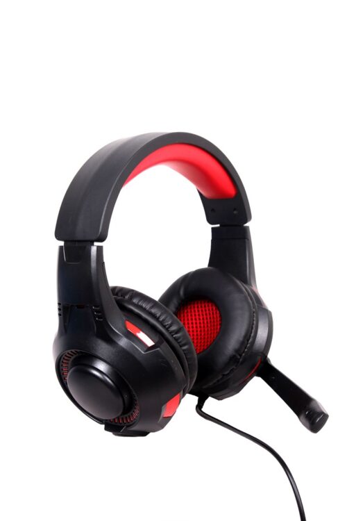 GEMBIRD 5.1 Gaming | Przewodowe słuchawki USB z mikrofonem | System surround | Czarno-czerwone