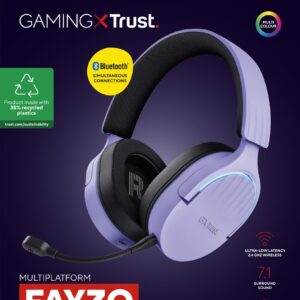 Słuchawki gamingowe Trust GXT 491P FAYZO WIRELESS Purple