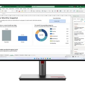 Lenovo ThinkVision P27h-30 LED display 68,6 cm (27") 2560 x 1440 px Quad HD LCD Czarny