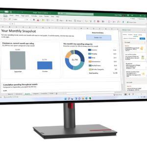 Lenovo ThinkVision P27h-30 LED display 68,6 cm (27") 2560 x 1440 px Quad HD LCD Czarny