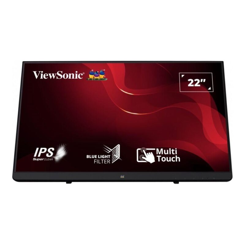 Viewsonic TD2230 monitor komputerowy 54,6 cm (21.5") 1920 x 1080 px Full HD LCD Ekran dotykowy Przeznaczony dla wielu użytkowników Czarny