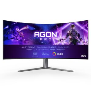 AOC AGON PRO AG456UCZD LED display 114,3 cm (45") 3440 x 1440 px Wide Quad HD OLED Czarny