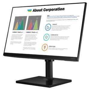 Samsung F24T452FQR 61 cm (24") 1920 x 1080 px monitor LED Czarny