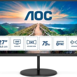 AOC V4 Q27V4EA LED display 68,6 cm (27") 2560 x 1440 px 2K Ultra HD Czarny