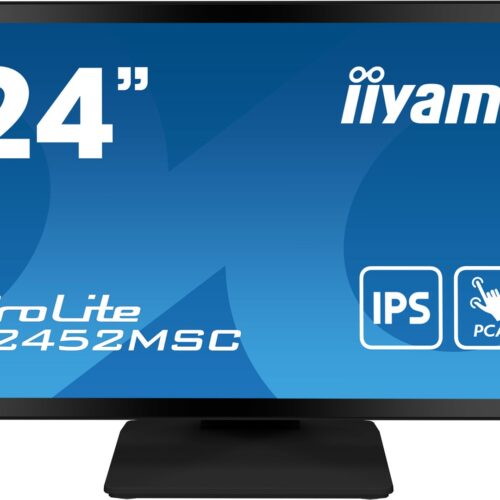 iiyama ProLite T2452MSC-B1 monitor komputerowy 60,5 cm (23.8") 1920 x 1080 px Full HD LCD Ekran dotykowy Przeznaczony dla wielu użytkowników Czarny
