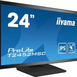 iiyama ProLite T2452MSC-B1 monitor komputerowy 60,5 cm (23.8") 1920 x 1080 px Full HD LCD Ekran dotykowy Przeznaczony dla wielu użytkowników Czarny