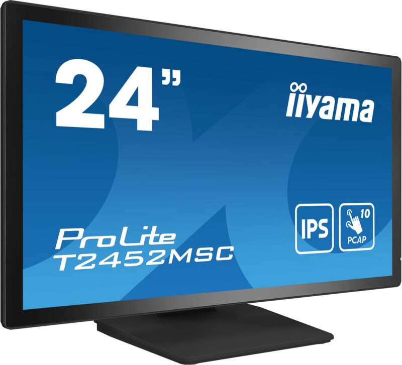 iiyama ProLite T2452MSC-B1 monitor komputerowy 60,5 cm (23.8") 1920 x 1080 px Full HD LCD Ekran dotykowy Przeznaczony dla wielu użytkowników Czarny