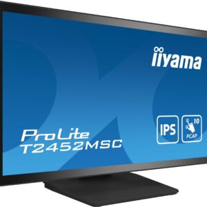 iiyama ProLite T2452MSC-B1 monitor komputerowy 60,5 cm (23.8") 1920 x 1080 px Full HD LCD Ekran dotykowy Przeznaczony dla wielu użytkowników Czarny