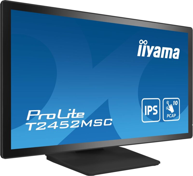 iiyama ProLite T2452MSC-B1 monitor komputerowy 60,5 cm (23.8") 1920 x 1080 px Full HD LCD Ekran dotykowy Przeznaczony dla wielu użytkowników Czarny