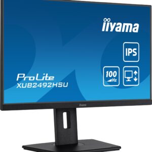iiyama XUB2492HSU-B6 monitor komputerowy 60,5 cm (23.8") 1920 x 1080 px Full HD LED Czarny