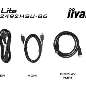 iiyama XUB2492HSU-B6 monitor komputerowy 60,5 cm (23.8") 1920 x 1080 px Full HD LED Czarny