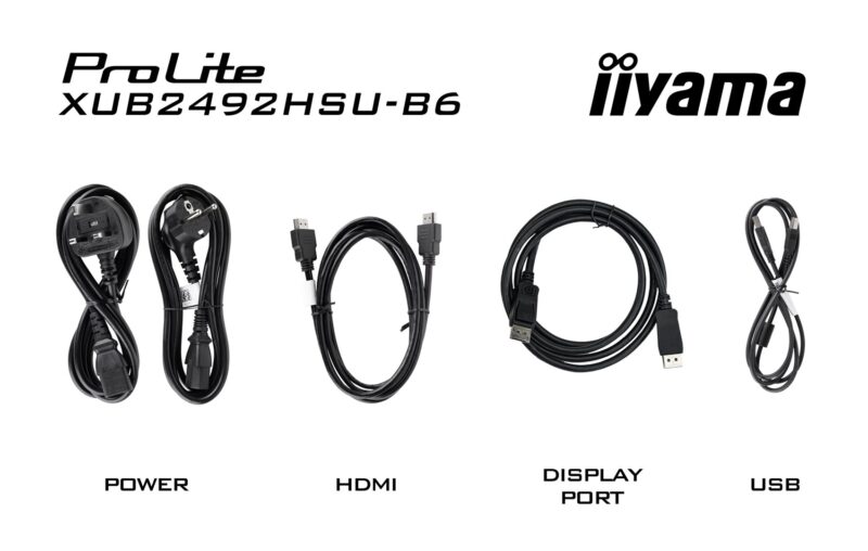 iiyama XUB2492HSU-B6 monitor komputerowy 60,5 cm (23.8") 1920 x 1080 px Full HD LED Czarny