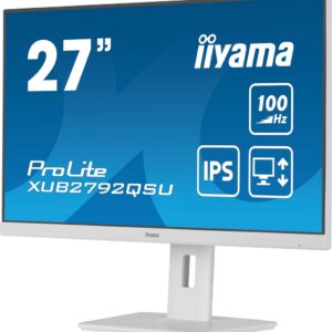 iiyama ProLite XUB2792QSU-W6 monitor komputerowy 68,6 cm (27") 2560 x 1440 px Wide Quad HD LED Biały